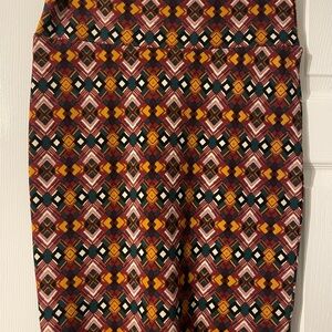 LuLaRoe Multicolor Geometric Pencil Skirt